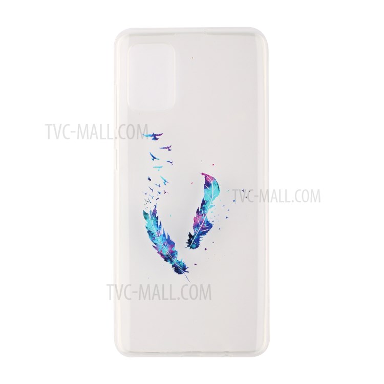 Pattern Printing TPU Phone Case High Transmittance Phone Shell for Huawei P Smart 2021 / Huawei Y7a - Feather-2
