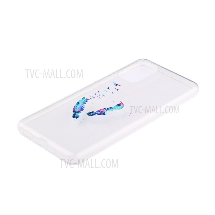 Pattern Printing TPU Phone Case High Transmittance Phone Shell for Huawei P Smart 2021 / Huawei Y7a - Feather-4