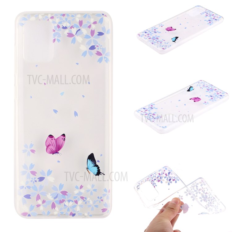 Pattern Printing TPU Phone Case High Transmittance Phone Shell for Huawei P Smart 2021 / Huawei Y7a - Butterfly-1
