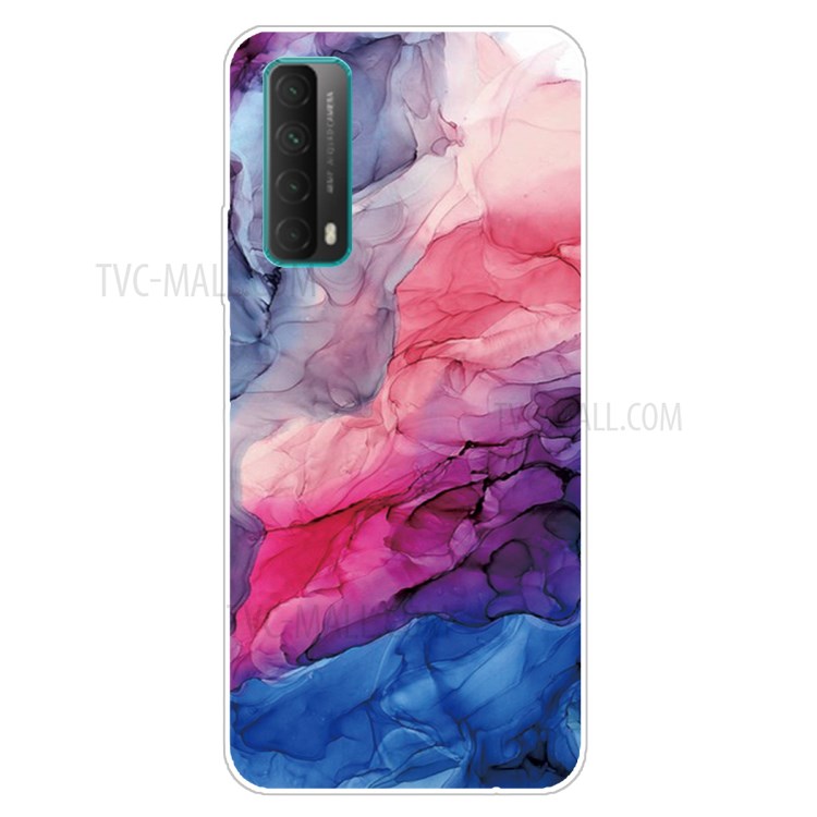 Marble Pattern Printing Design TPU Case for Huawei P Smart 2021 / Y7a - Style C-1