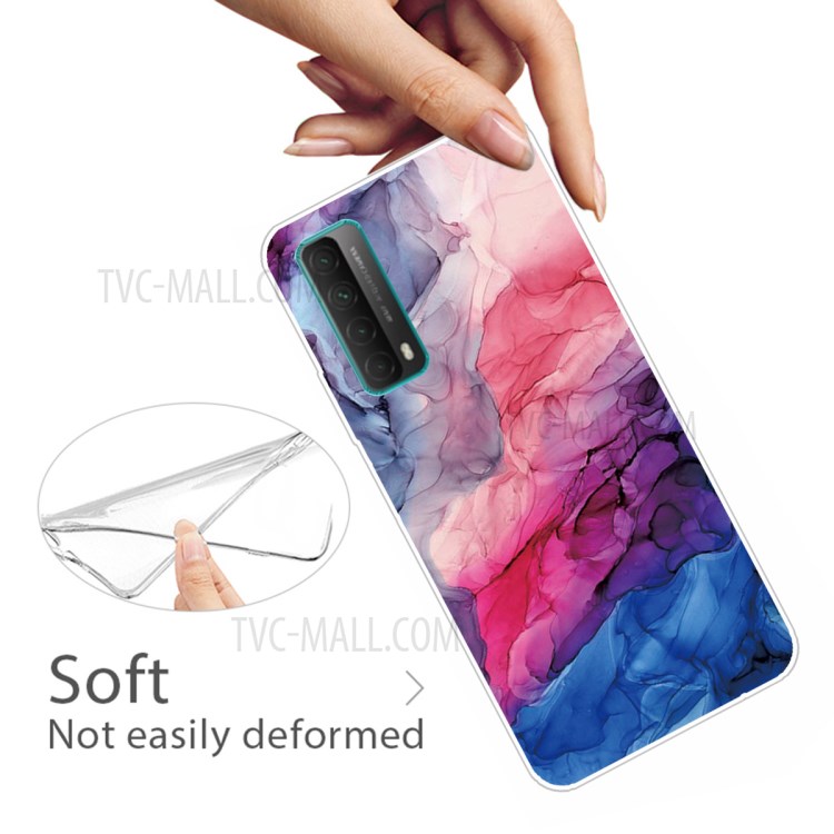 Marble Pattern Printing Design TPU Case for Huawei P Smart 2021 / Y7a - Style C-3