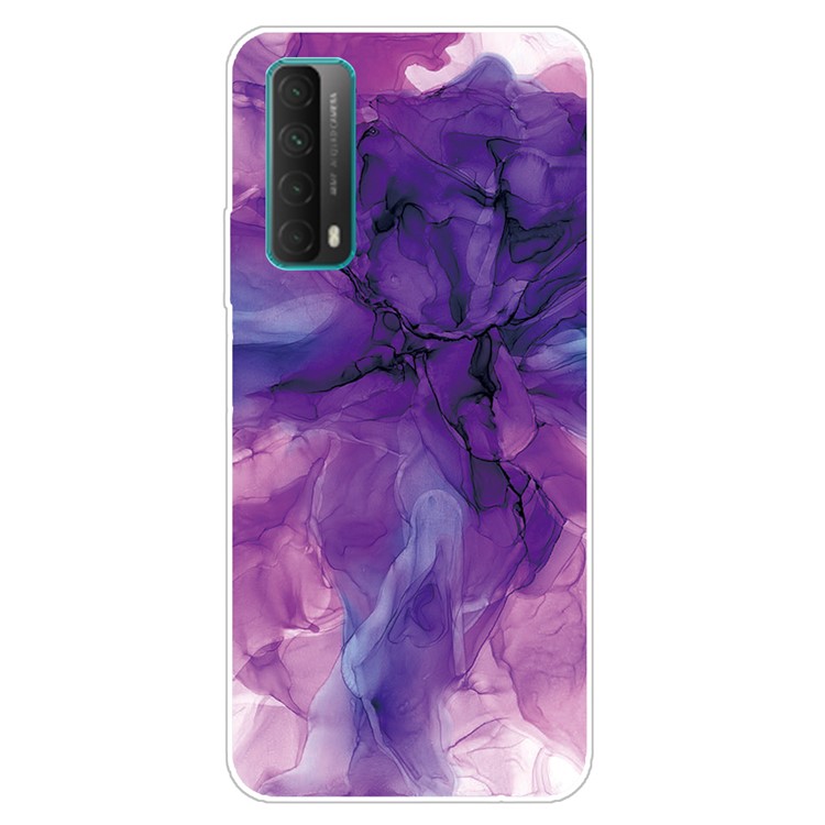 Marble Pattern Printing Design TPU Case for Huawei P Smart 2021 / Y7a - Style F-1