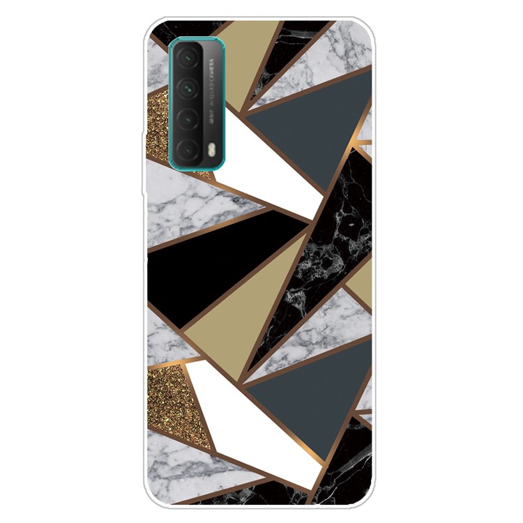 Marble Pattern Printing Design TPU Case for Huawei P Smart 2021 / Y7a - Style O-1