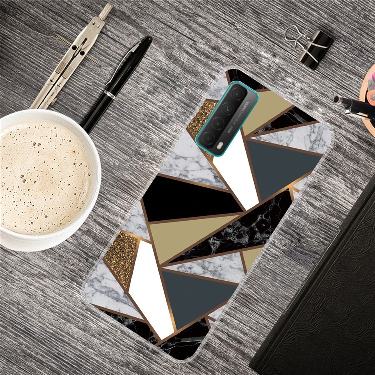 Marble Pattern Printing Design TPU Case for Huawei P Smart 2021 / Y7a - Style O-2