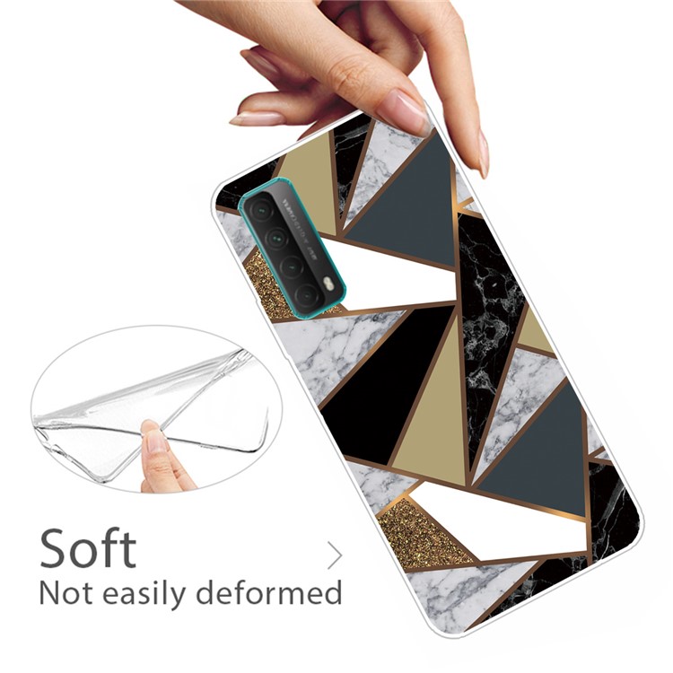 Marble Pattern Printing Design TPU Case for Huawei P Smart 2021 / Y7a - Style O-3