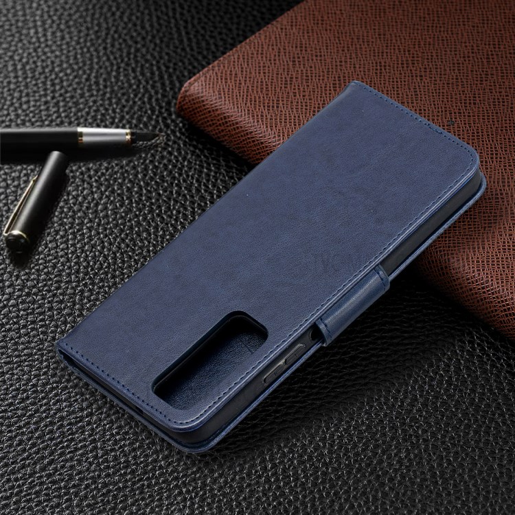 For Huawei P smart 2021/Y7a Imprint Butterfly Leather Wallet Case - Blue-8