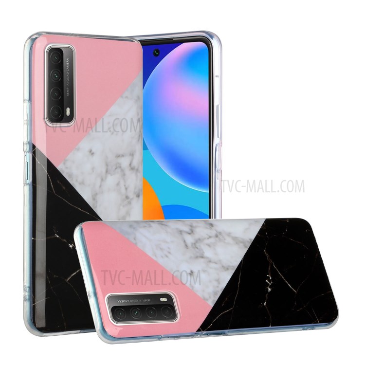 Marble Pattern Printing IMD TPU Phone Protective Case for Huawei P smart 2021/Y7a - Three Colors-1