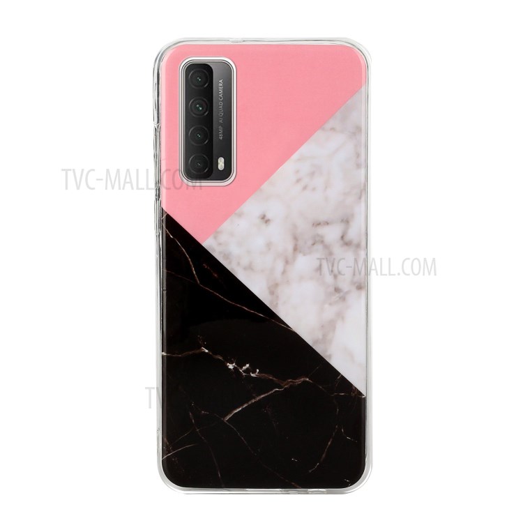 Marble Pattern Printing IMD TPU Phone Protective Case for Huawei P smart 2021/Y7a - Three Colors-2