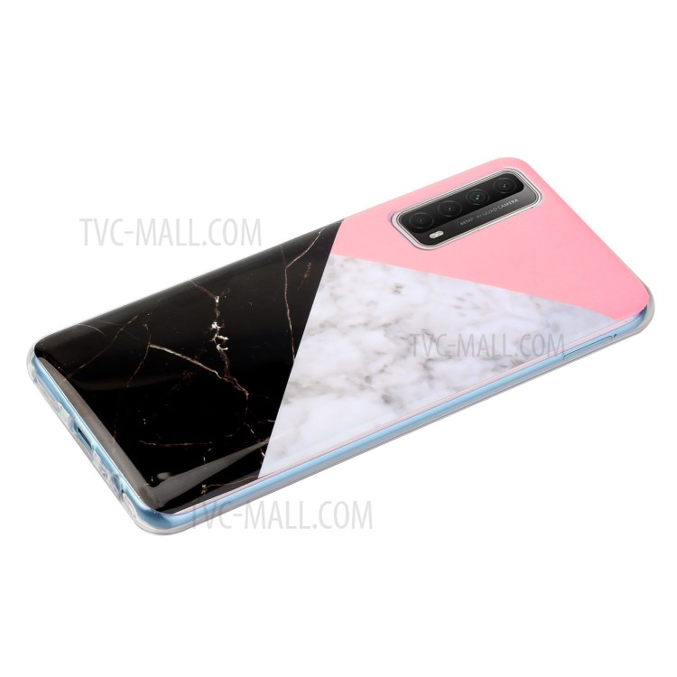 Marble Pattern Printing IMD TPU Phone Protective Case for Huawei P smart 2021/Y7a - Three Colors-5