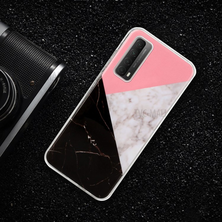 Marble Pattern Printing IMD TPU Phone Protective Case for Huawei P smart 2021/Y7a - Three Colors-6