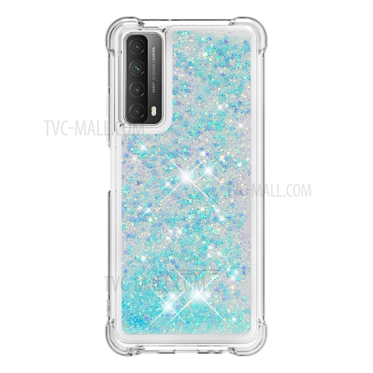 TPU Dynamic Quicksand Phone Protective Cover for Huawei P smart 2021/Y7a - Baby Blue-2