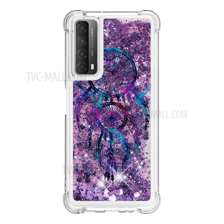 Patterned Quicksand Shockproof Protector for Huawei P smart 2021/Y7a TPU Cover - Wind Chime-2