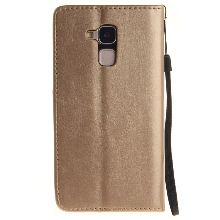 Dandelion and Lovers Leather Phone Shell for Huawei Honor 5c / GT3 - Gold-2