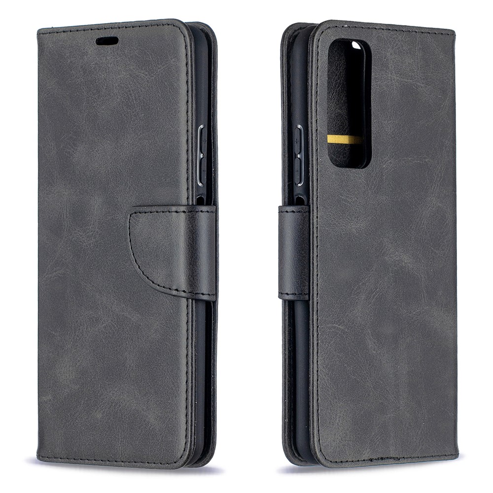 PU Leather Wallet Stylish Smartphone Case for Huawei P smart 2021 / Huawei Y7a - Black-4