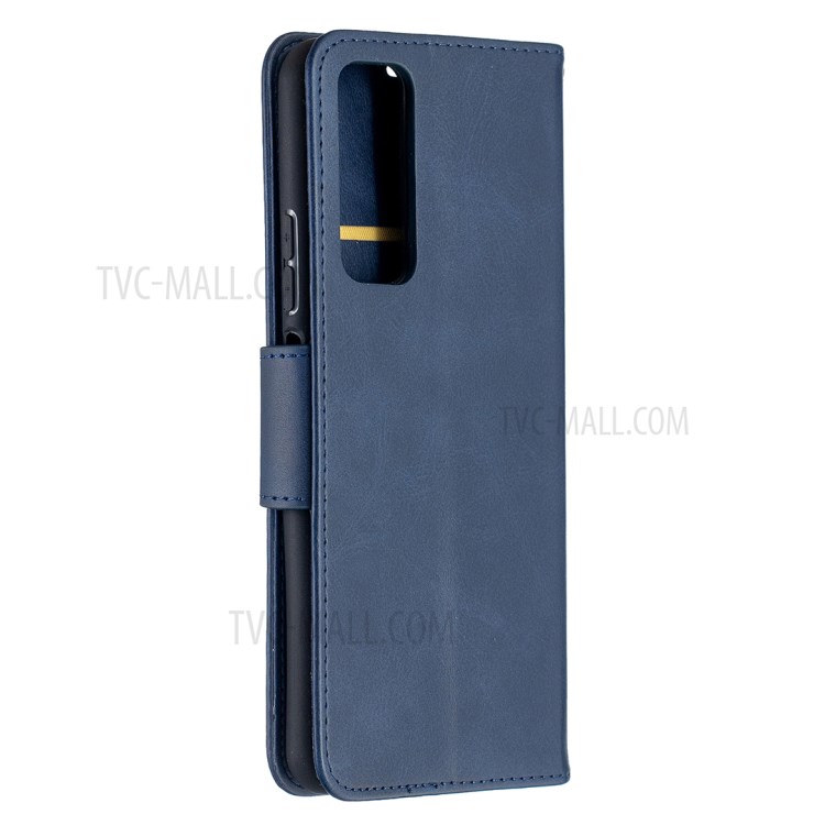 PU Leather Wallet Stylish Smartphone Case for Huawei P smart 2021 / Huawei Y7a - Blue-3