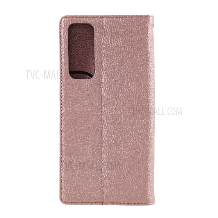 Hanman TPU + PU Кожаный Падкий Чехол С Кошельком И Подставкой Для Huawei P Smart 2021 - Розовый-3
