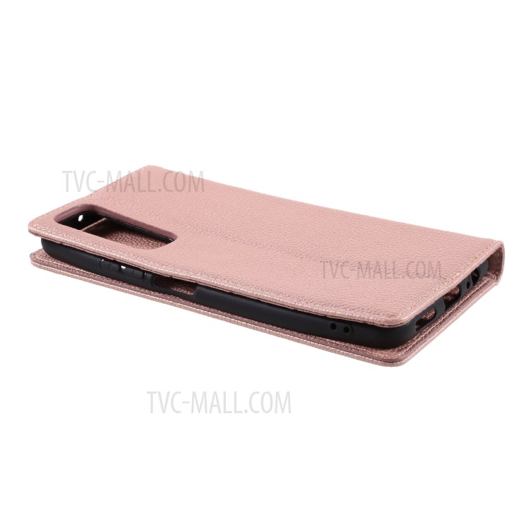 Hanman TPU + PU Кожаный Падкий Чехол С Кошельком И Подставкой Для Huawei P Smart 2021 - Розовый-6