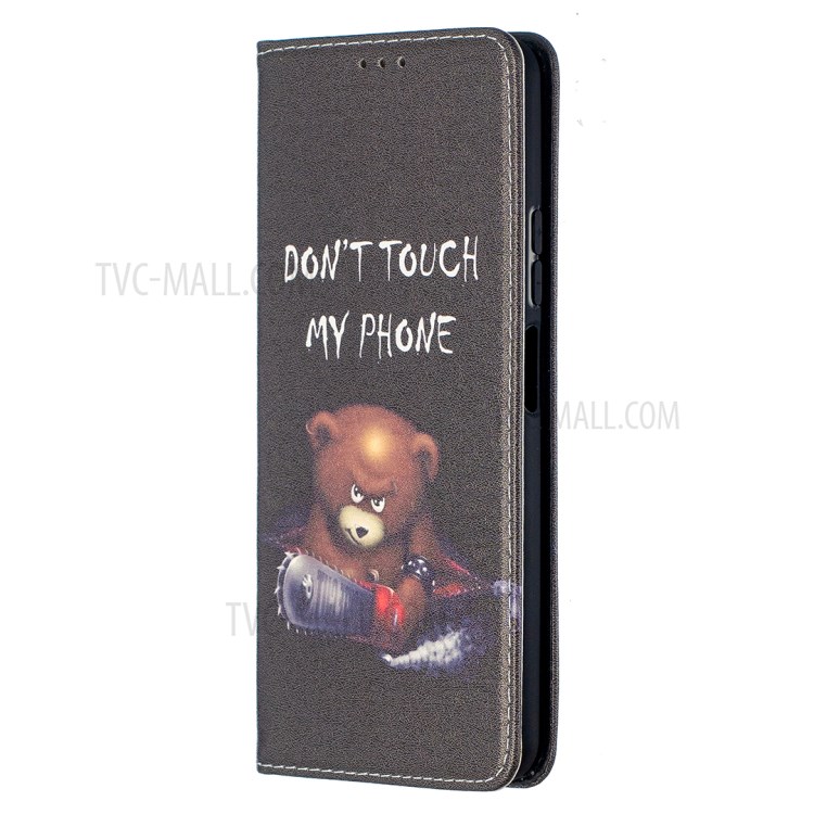 Auto-absorbed Stylish Patterned PU Leather Stand Case for Huawei P smart 2021/Y7a - Bear-2