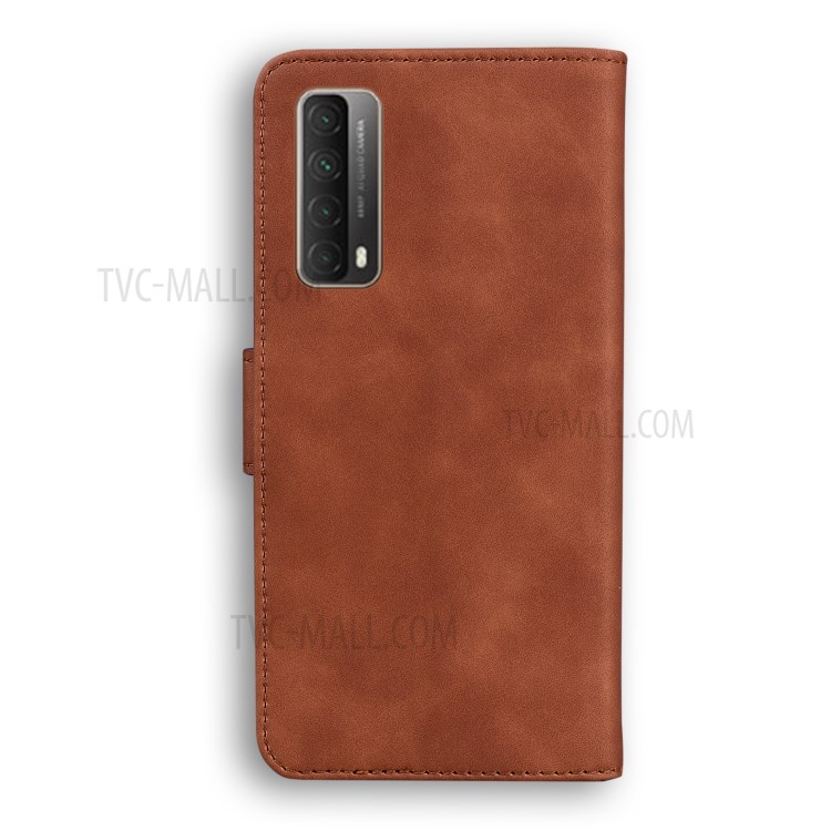 Leather Wallet Stand Phone Case for Huawei P Smart 2021 / Huawei Y7a - Brown-8