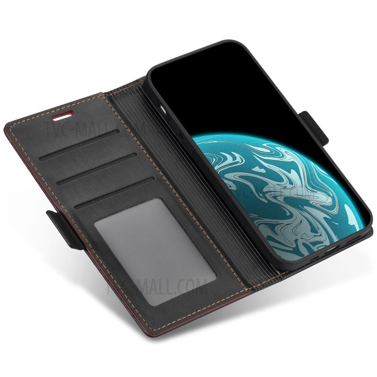 N.BEKUS for Huawei P smart 2021/Y7a PU Leather Wallet Phone Stand Case - Black-6