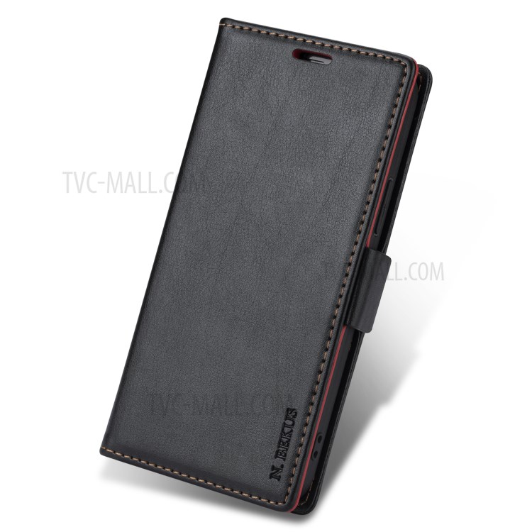 N.BEKUS for Huawei P smart 2021/Y7a PU Leather Wallet Phone Stand Case - Black-7