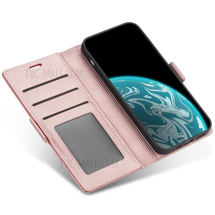 N.BEKUS for Huawei P smart 2021/Y7a PU Leather Wallet Phone Stand Case - Rose Gold-10