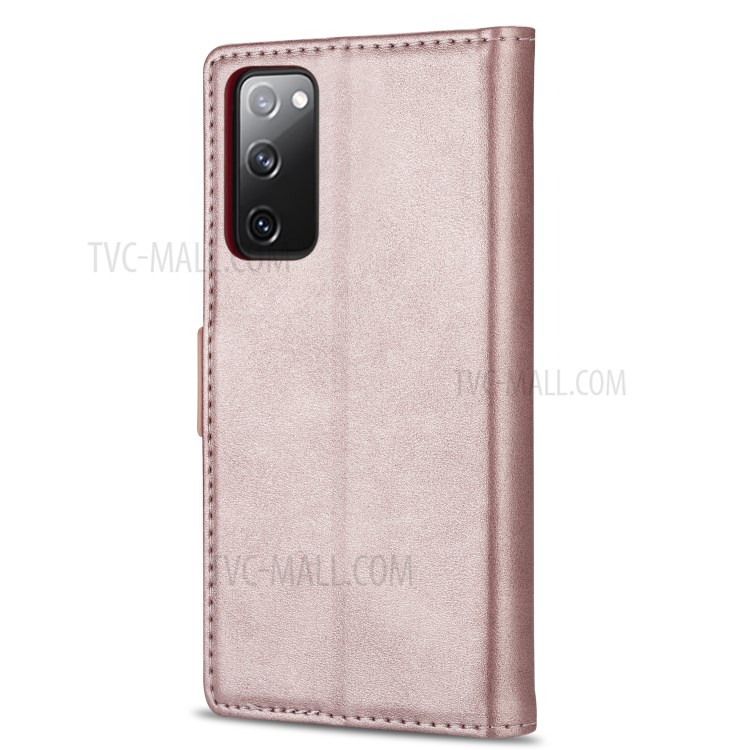 N.BEKUS for Huawei P smart 2021/Y7a PU Leather Wallet Phone Stand Case - Rose Gold-2