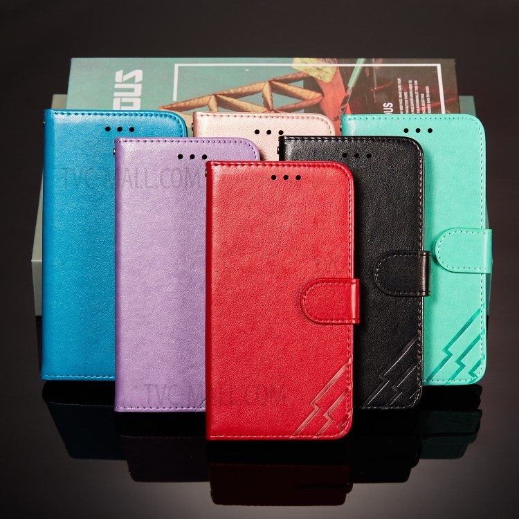 Full Protection Imprint Design Leather Wallet Stand Phone Cover Case for Huawei P smart 2021/Y7a - Purple-11
