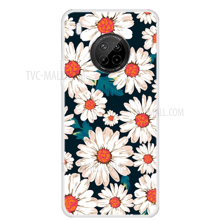 Pattern Printing TPU Phone Protective Cover Case for Huawei Y9a - Chrysanthemum-1