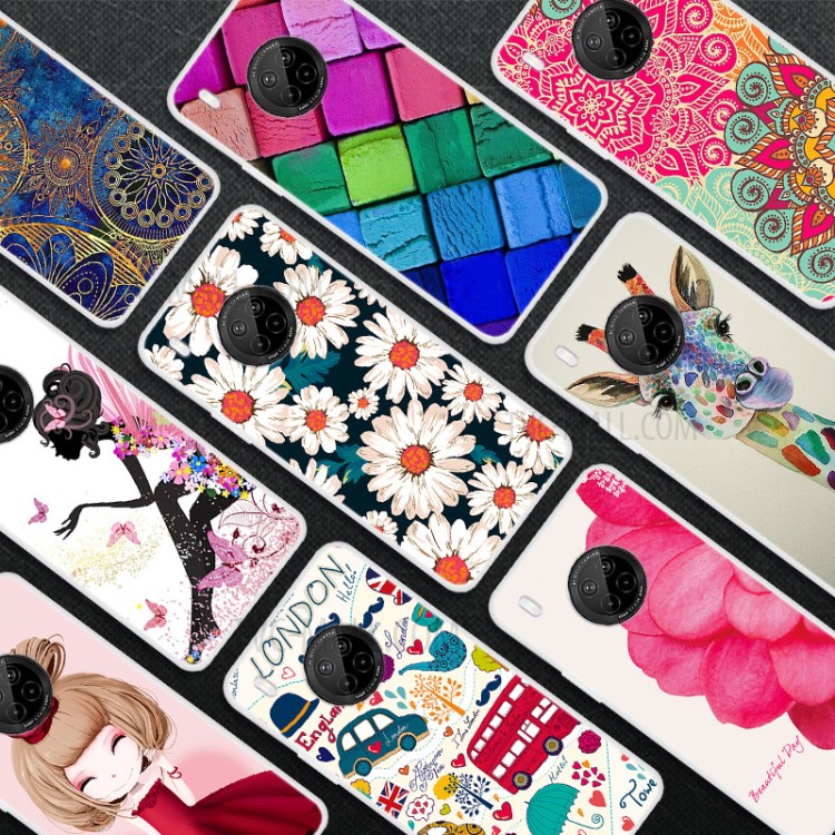 Pattern Printing TPU Phone Protective Cover Case for Huawei Y9a - Chrysanthemum-4