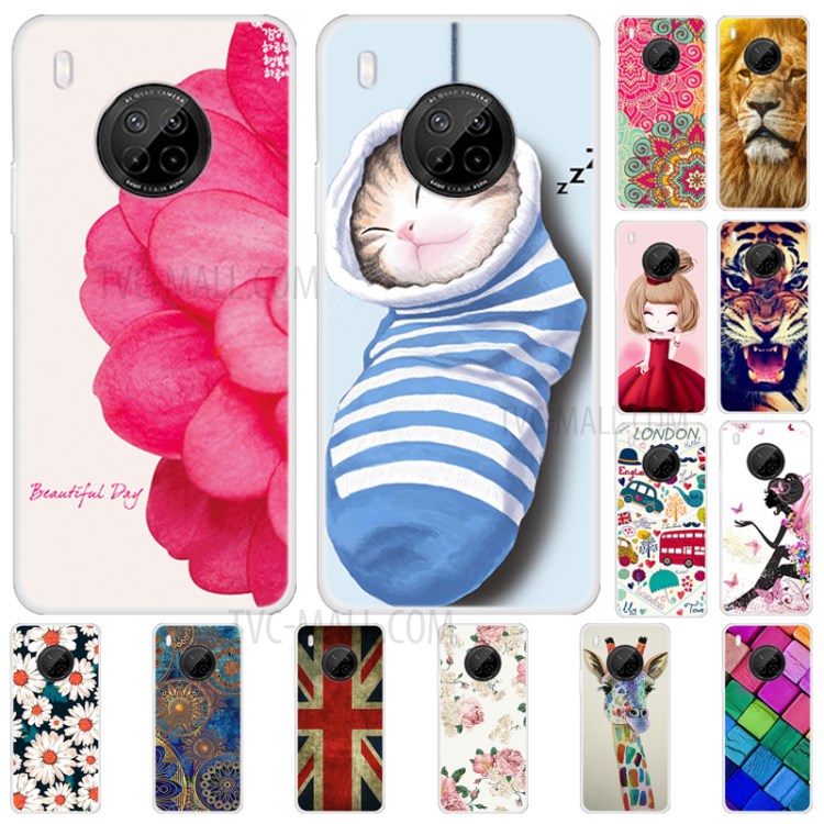Pattern Printing TPU Phone Protective Cover Case for Huawei Y9a - Mandala-2