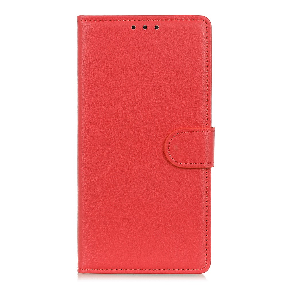 Litchi Skin Texture Leather Shell Wallet Stand Protector for Huawei nova 8 5G - Red-2