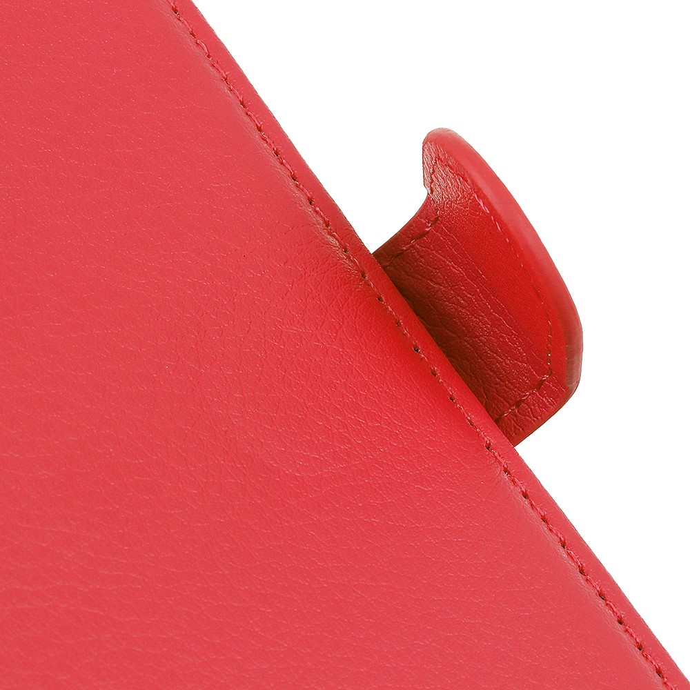 Litchi Skin Texture Leather Shell Wallet Stand Protector for Huawei nova 8 5G - Red-6