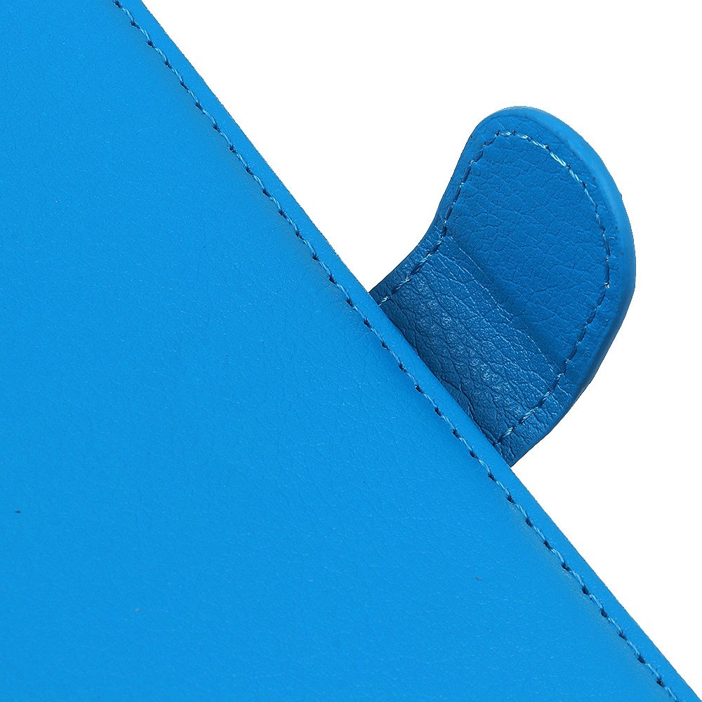 Litchi Skin Texture Leather Shell Wallet Stand Protector for Huawei nova 8 5G - Blue-6