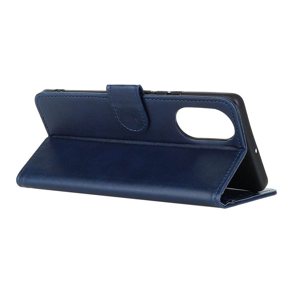 PU Leather Protection Stand Shell for Huawei nova 8 Pro 5G Phone Wallet Case - Blue-11