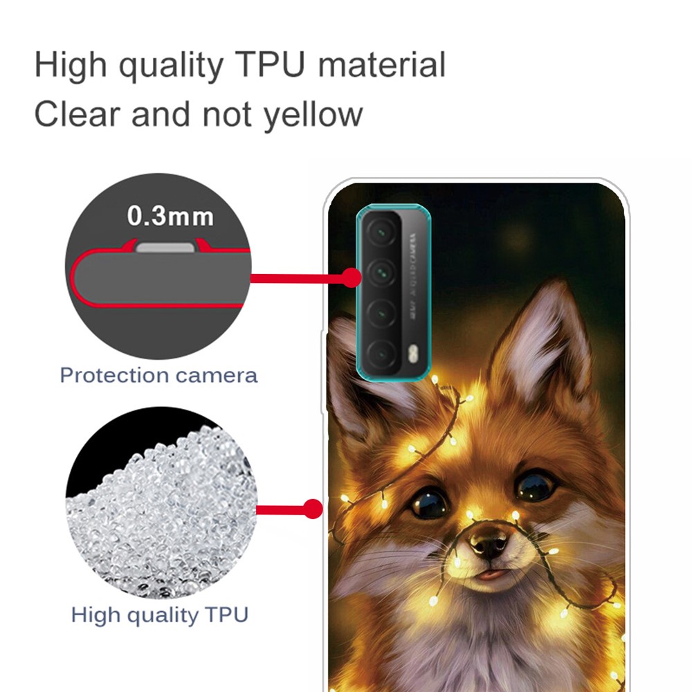 For Huawei P smart 2021 / Huawei Y7a Pattern Printing Flexible High Quality TPU Phone Case - Dog-3