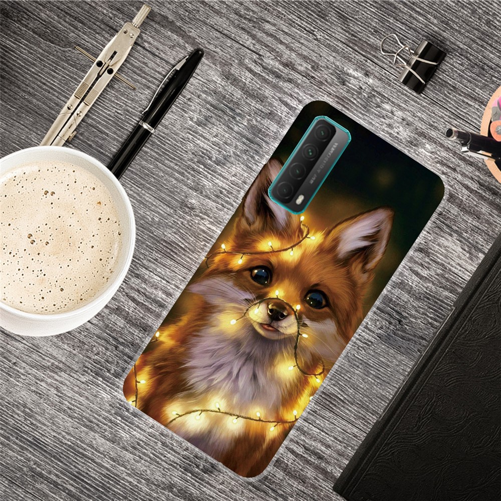 For Huawei P smart 2021 / Huawei Y7a Pattern Printing Flexible High Quality TPU Phone Case - Dog-4