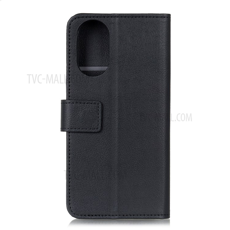 PU Leather Wallet Stand Protective Phone Cover for Huawei Nova 8 Pro 5G - Black-2