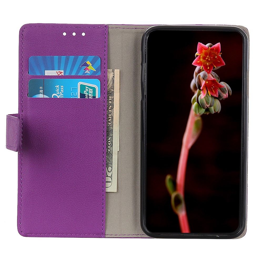 PU Leather Wallet Stand Protective Phone Cover for Huawei Nova 8 5G - Purple-9