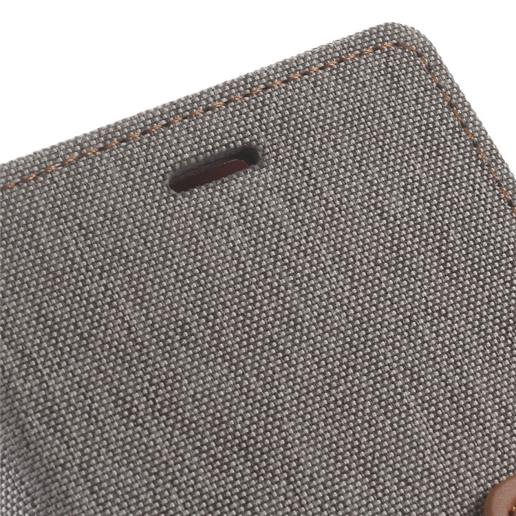 MERCURY GOOSPERY Canvas Leather Flip Case for Huawei P9 Lite/G9 Lite - Grey-7