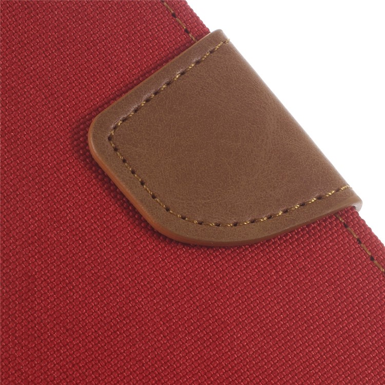 MERCURY GOOSPERY Canvas Leather Flip Shell for Huawei P9 Lite/G9 Lite - Red-7