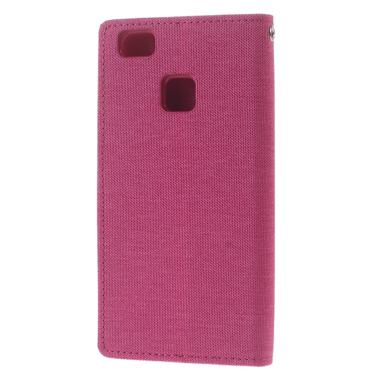 MERCURY GOOSPERY Canvas Leather Flip Cover for Huawei P9 Lite/G9 Lite - Rose-2