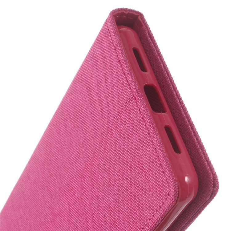 MERCURY GOOSPERY Canvas Leather Flip Cover for Huawei P9 Lite/G9 Lite - Rose-7