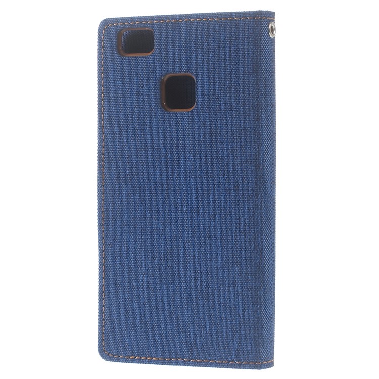 MERCURY GOOSPERY Canvas Leather Wallet Case for Huawei P9 Lite/G9 Lite - Baby Blue-2