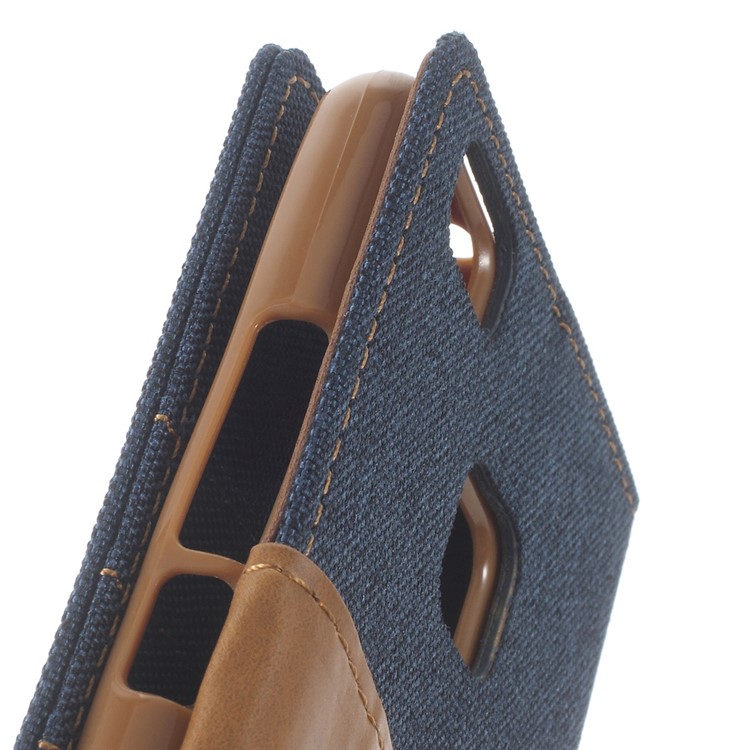 MERCURY GOOSPERY Canvas Leather Phone Case for Huawei P9 Lite/G9 Lite - Dark Blue-6