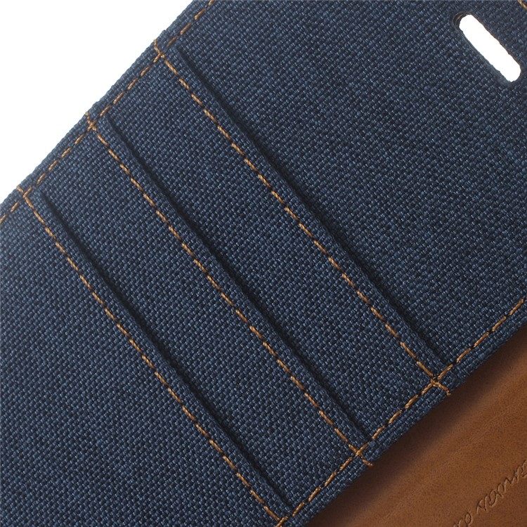 MERCURY GOOSPERY Canvas Leather Phone Case for Huawei P9 Lite/G9 Lite - Dark Blue-7