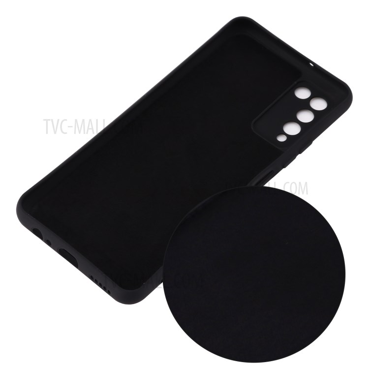 Shockproof Soft Liquid Silicone Cover Case for Honor 10X Lite - Black-3