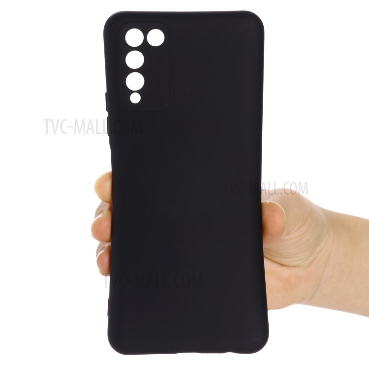 Shockproof Soft Liquid Silicone Cover Case for Honor 10X Lite - Black-4