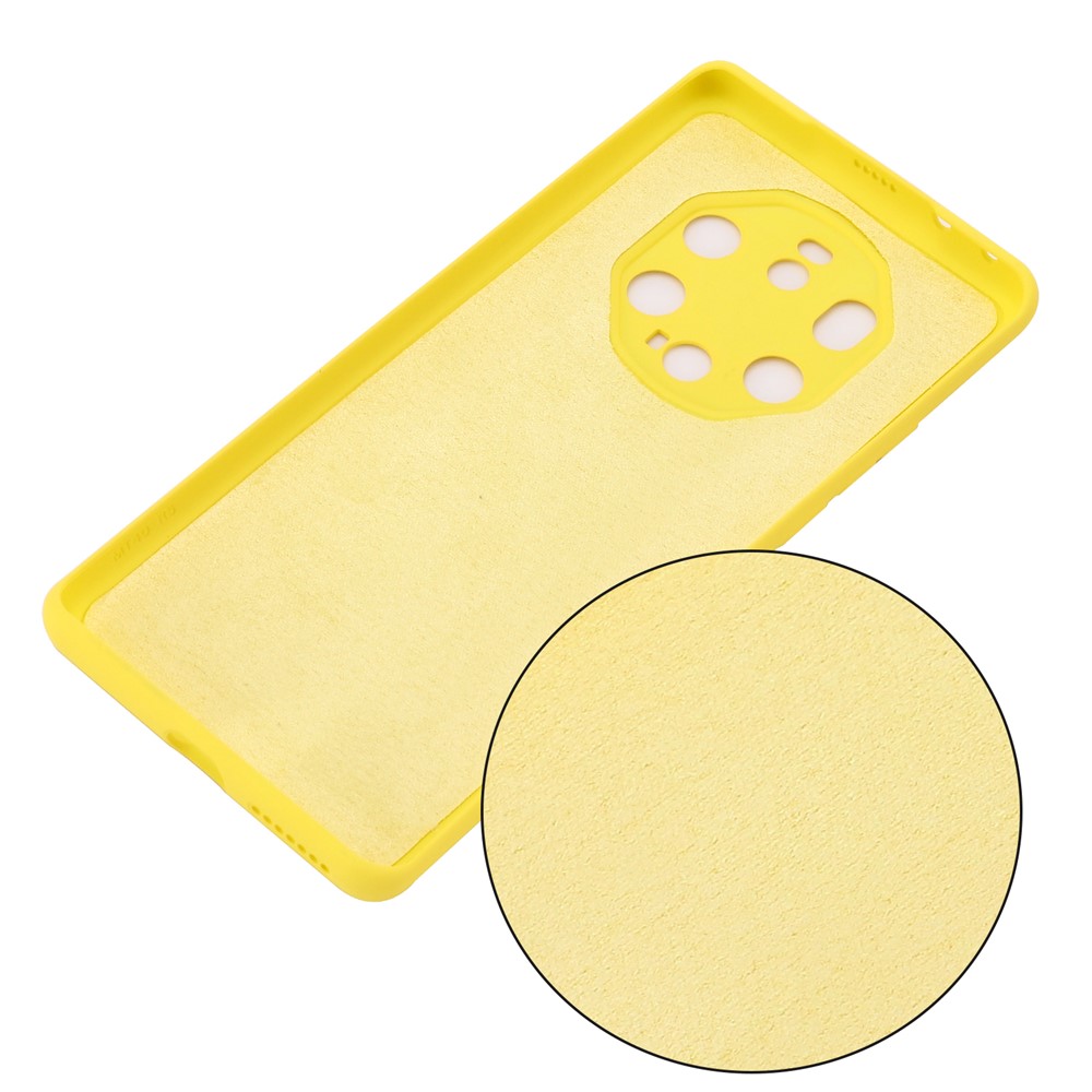 Shockproof Soft Liquid Silicone Cover Case for Huawei Mate 40 RS Porsche Design - Yellow-3