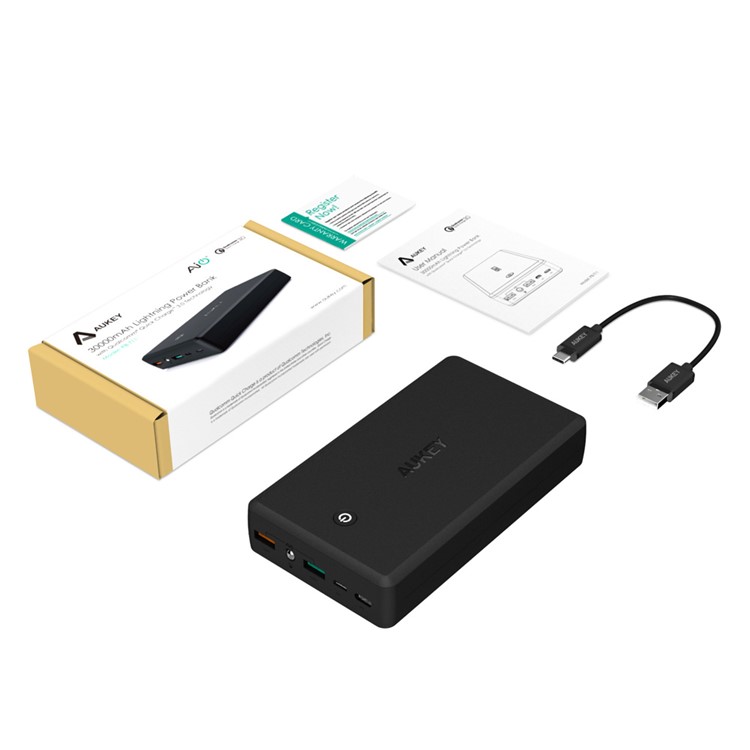 AUKEY PB-T11 30000mAh 2-Port USB Power Bank with Quick Charge 3.0-9